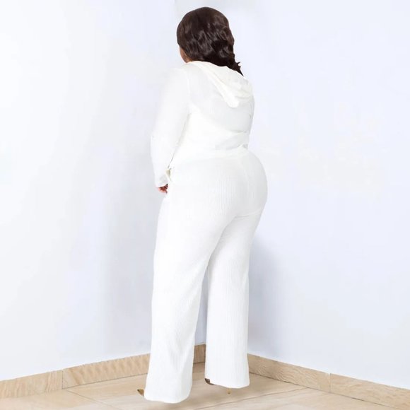 Women's Plus Size Casual Solid Color Plus Size Pit Vest Jacket Pants Three-Piece - Picture 3 of 16